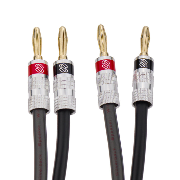 Sewell Silverback 10 AWG Speaker Wire with SW-29751 Banana Plugs Speaker Cable Sewell 
