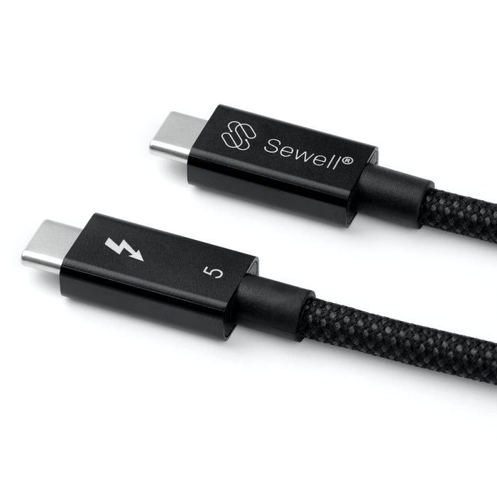 Sewell Thunderbolt 5 Cable, 80Gbps - 120Gbps Braided cable, 240W, Intel Certified Sewell 