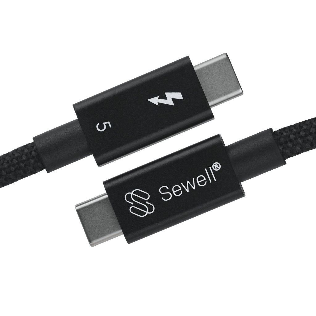 Sewell Thunderbolt 5 Cable, 80Gbps - 120Gbps Braided cable, 240W, Intel Certified Sewell 