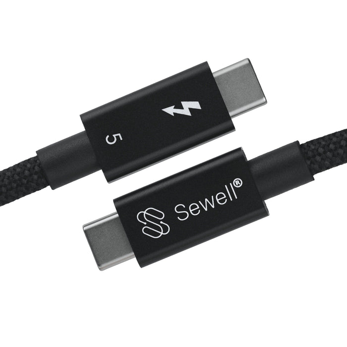 Sewell Thunderbolt 5 Cable, 80Gbps - 120Gbps Braided cable, 240W, Intel Certified Sewell 