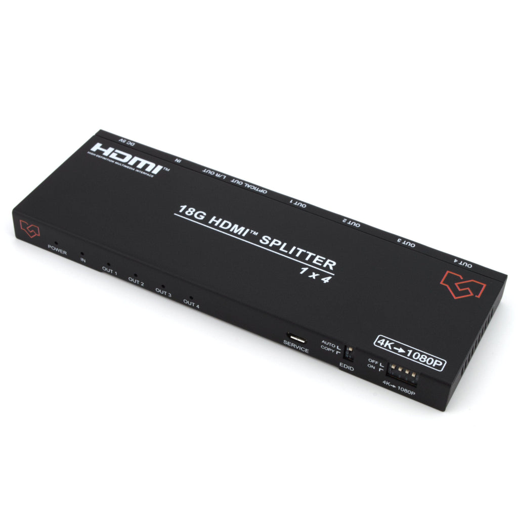 VigilLink 1x4 HDMI 2.0 Distribution Amplifier /w Audio De-embedded & Downscale 18Gbps / VLSP-AS14H20 VigilLink 
