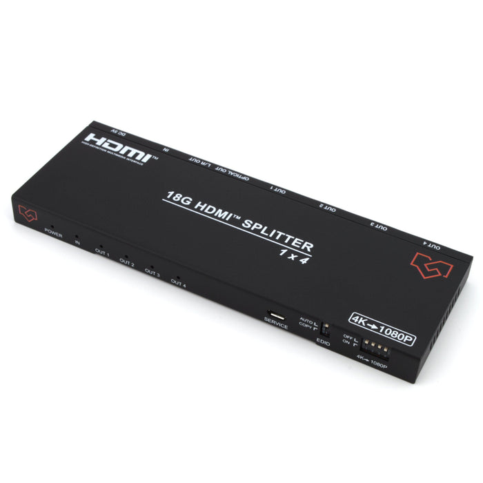 VigilLink 1x4 HDMI 2.0 Distribution Amplifier /w Audio De-embedded & Downscale 18Gbps / VLSP-AS14H20 VigilLink 