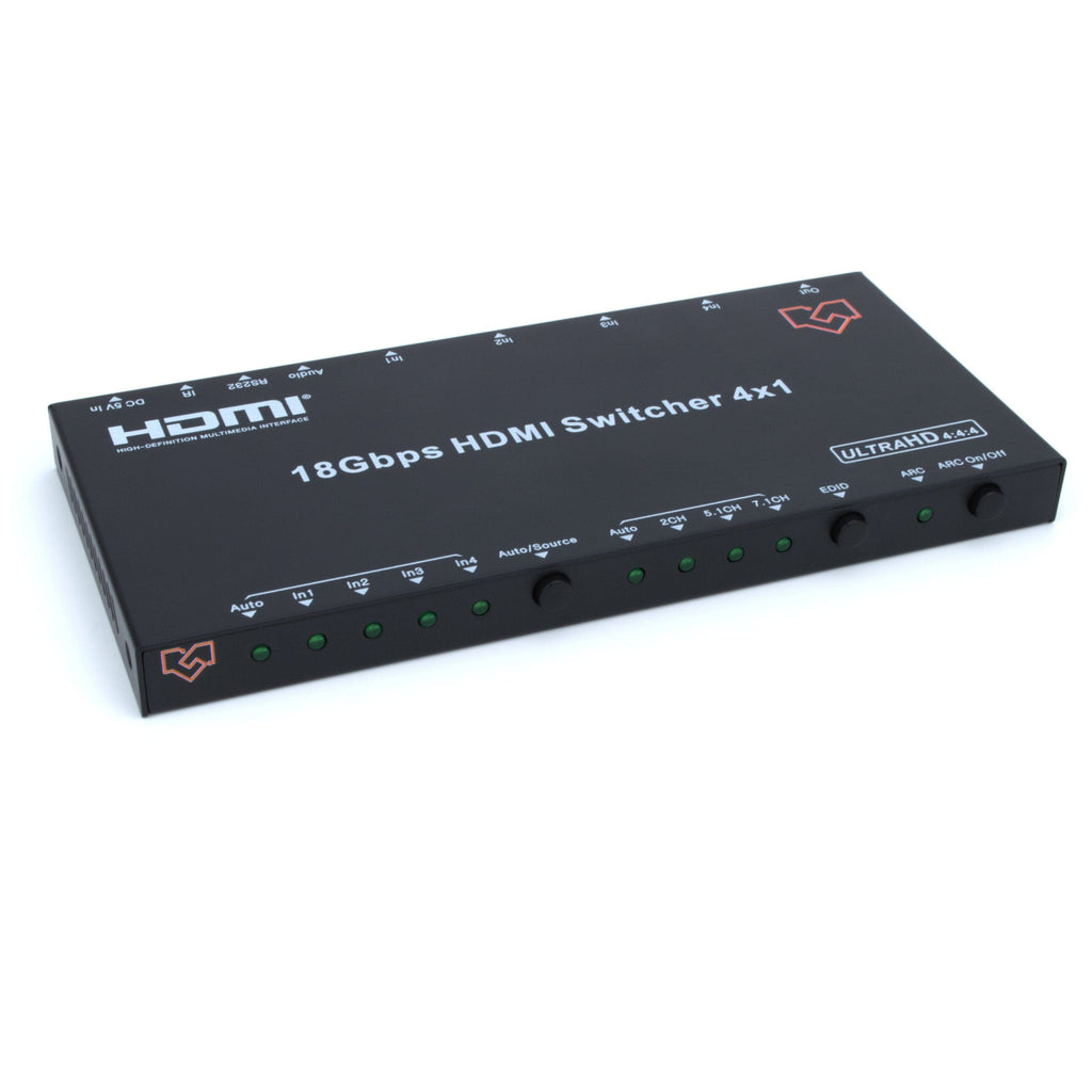 VigilLink 4x1 HDMI 2.0 Switch with Audio ARC 18Gbps / VLSW-41H20R VigilLink 