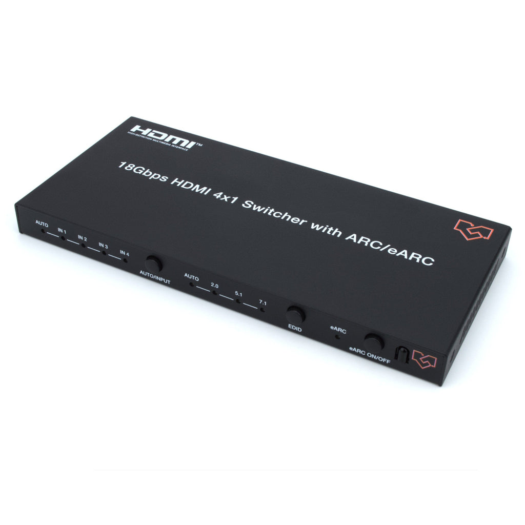 VigilLink 4x1 HDMI 2.0 Switch with Audio eARC 18Gbps / VLSW-41H20ER VigilLink 