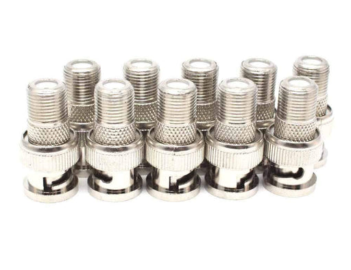 BNC Male to Female F-type Connector Adaptor, Sewell 10-pack SW-30040-10