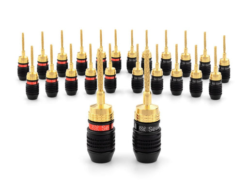 Deadbolt Flex Pin Banana Plugs for Spring Loaded Speaker Terminals Sewell Direct 12 Pack SW-33116-12