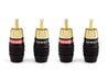 Deadbolt RCA Plugs, Premium Solderless RCA Plugs Sewell 2 pairs SW-32888-2