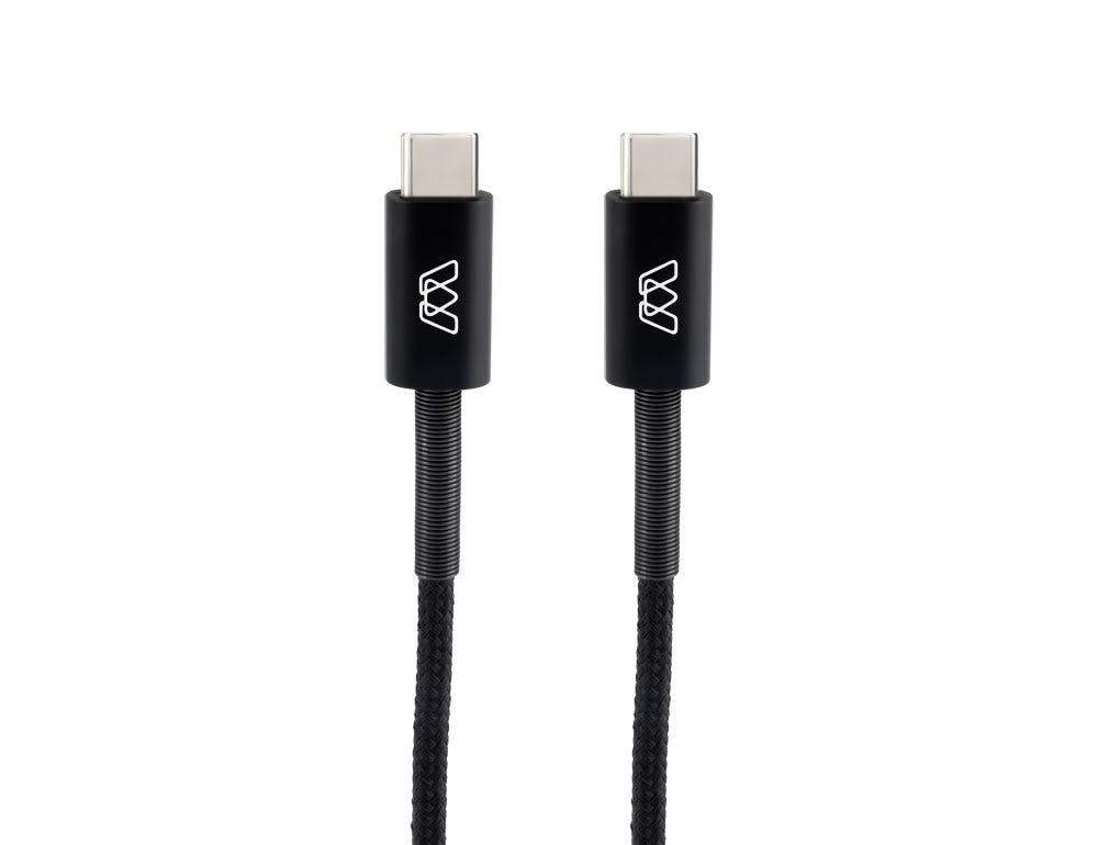 MOS Spring USB-C Cable MOS Black 1 ft. SW-32990-1B