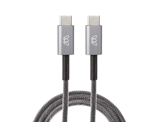 Mos Spring USB-C Cable - USB-C to USB-C, Deep Grey, 1 ft