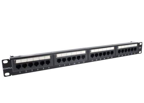 Patch Panel for Cat6 Ethernet RJ-45 Network, Sewell 24 SW-29742