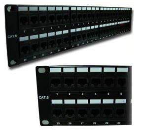Patch Panel for Cat6 Ethernet RJ-45 Network, Sewell 48 SW-7183