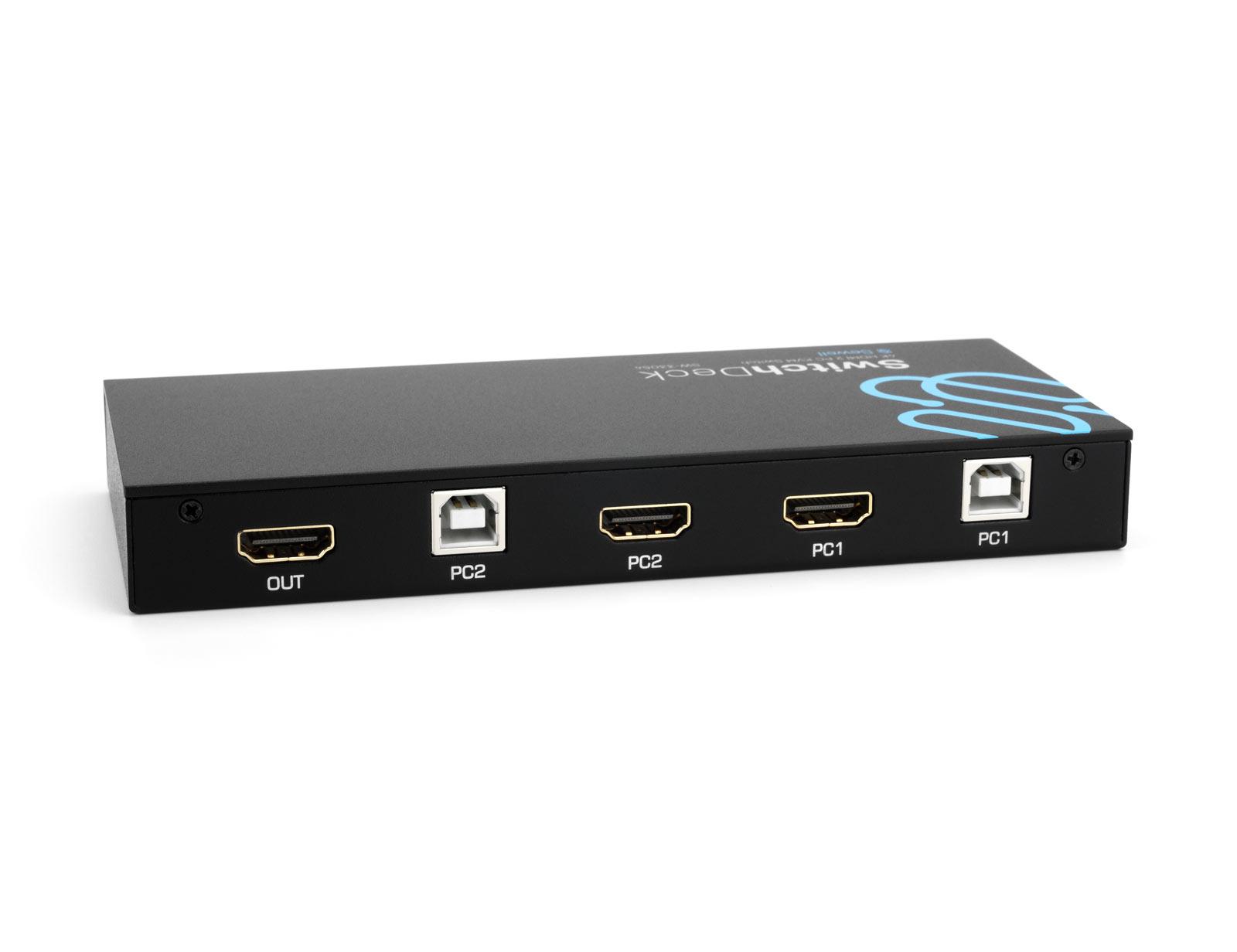 SwitchDeck 4K HDMI KVM Switch, Switch easily between two PCs/Macs/game